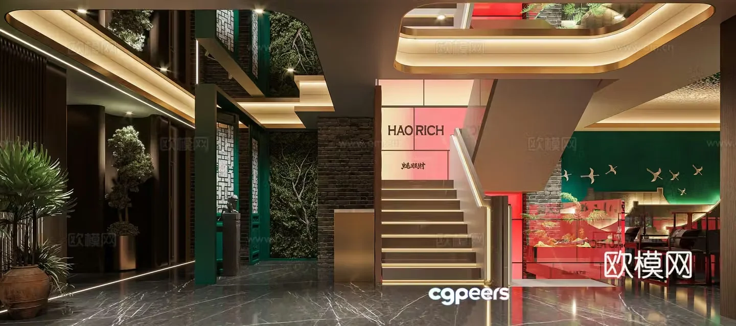 New Chinese restaurant 3D model