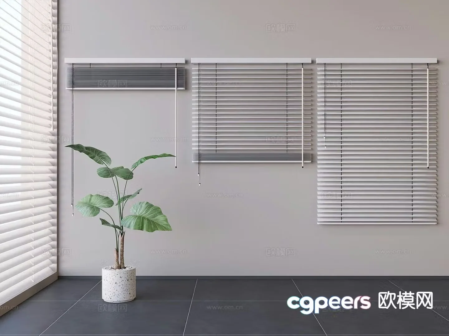 Venetian blinds roller blinds lift blinds blackout blinds 3D model