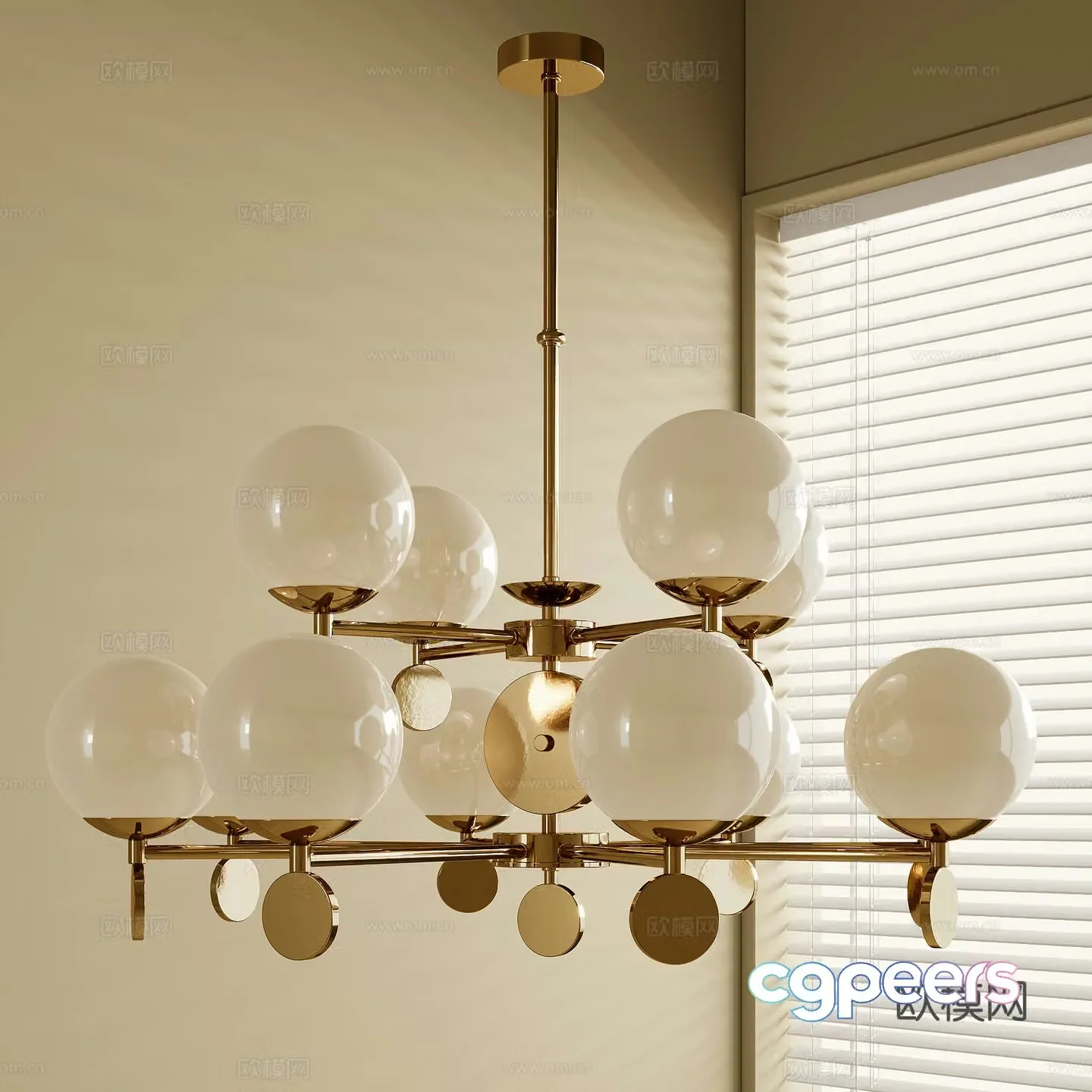 French chandeliers 3d model