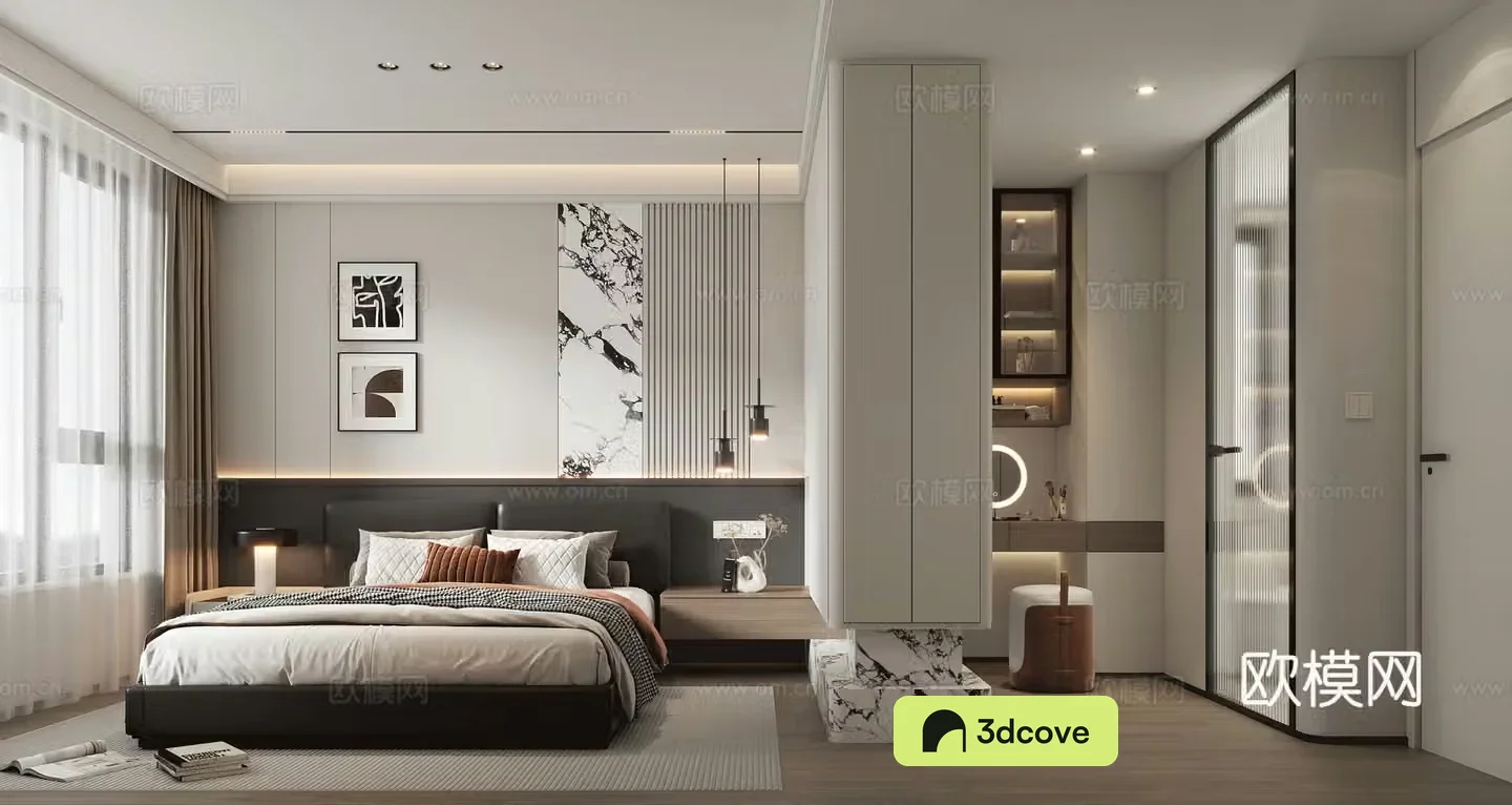 Modern master bedroom