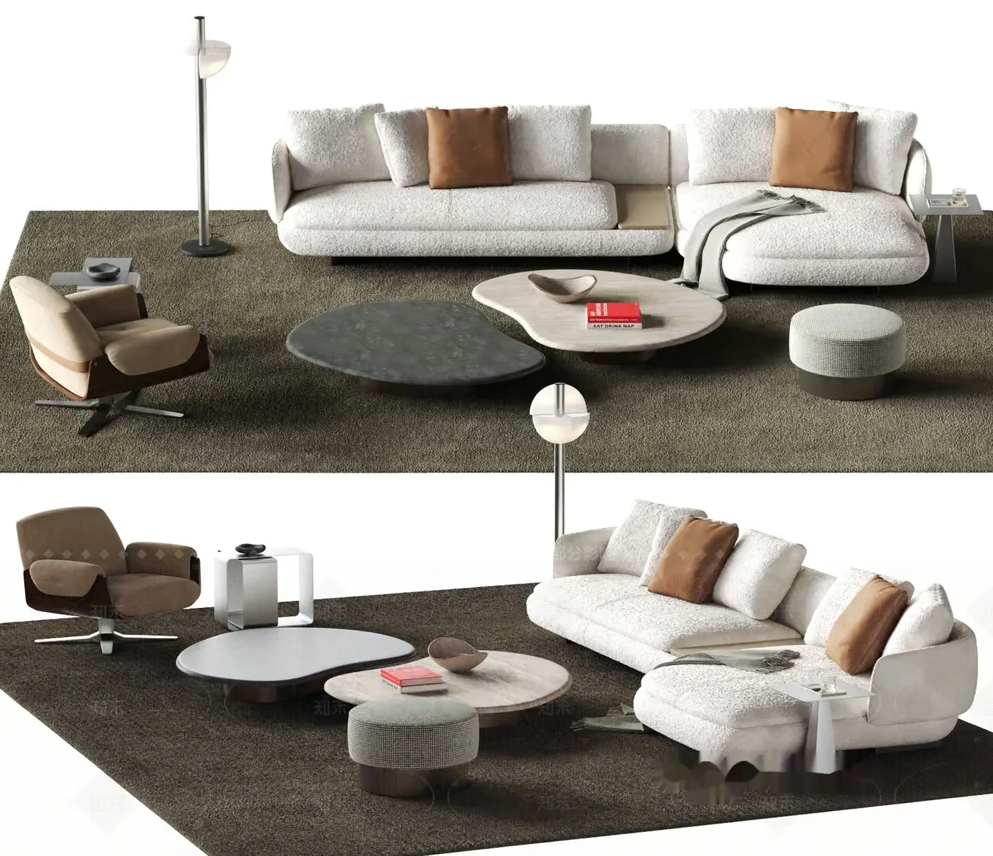 Modern Living Room 3D Model – 5309 – VRAY Render