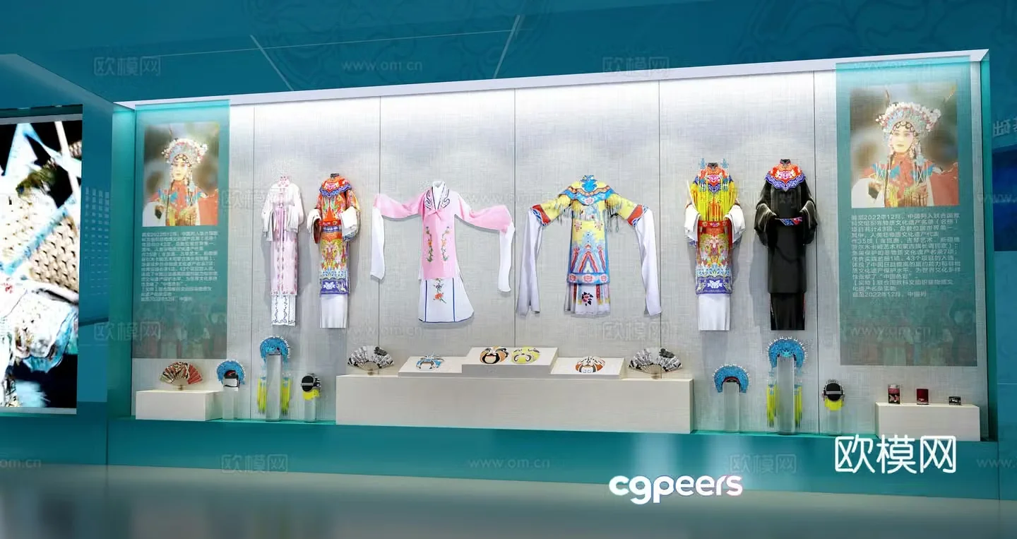 Intangible Cultural Heritage Exhibition Hall Culture and Art Exhibition Hall Exhibition Hall Booth 3D Model
