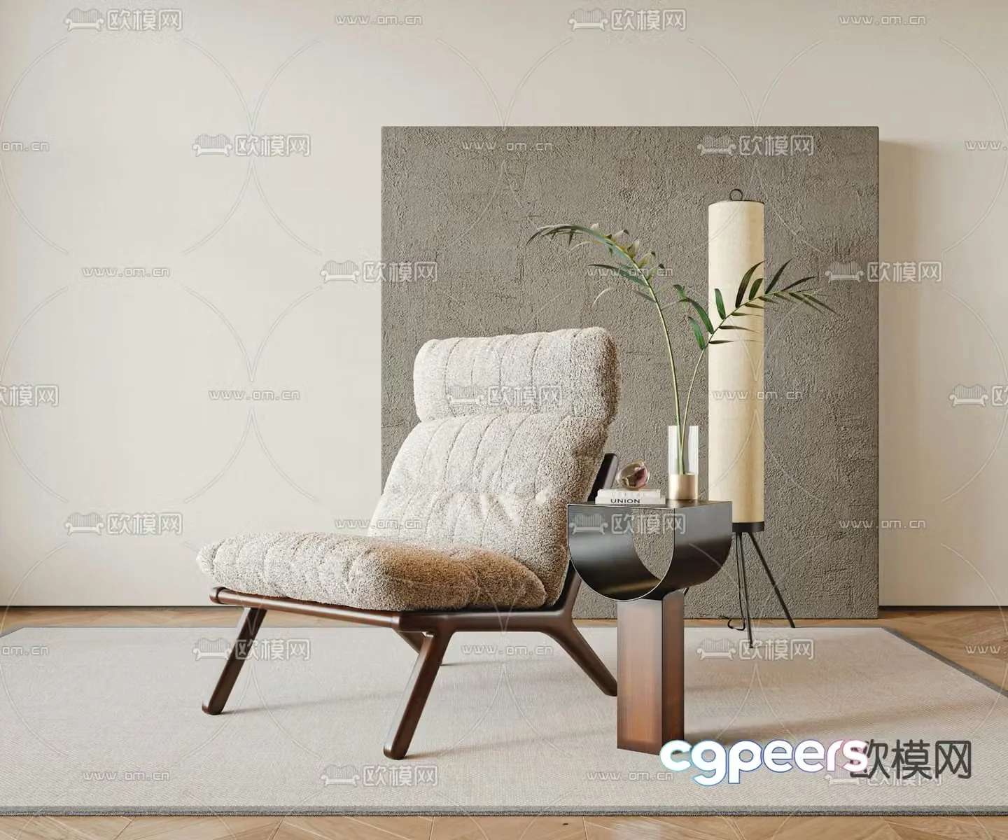 Medieval style chair leisure chair 3d model