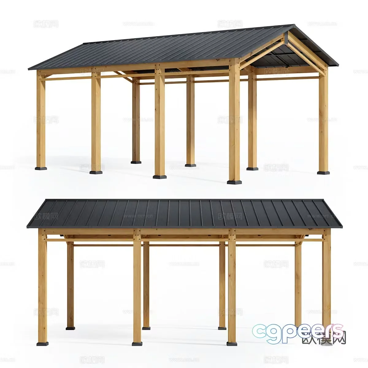 New Chinese style pavilion Landscape pavilion 3D model