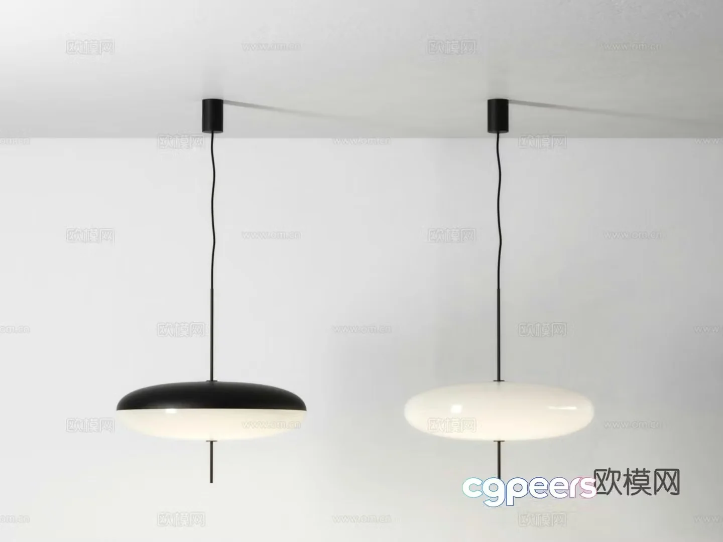 Modern chandelier combination 3d model