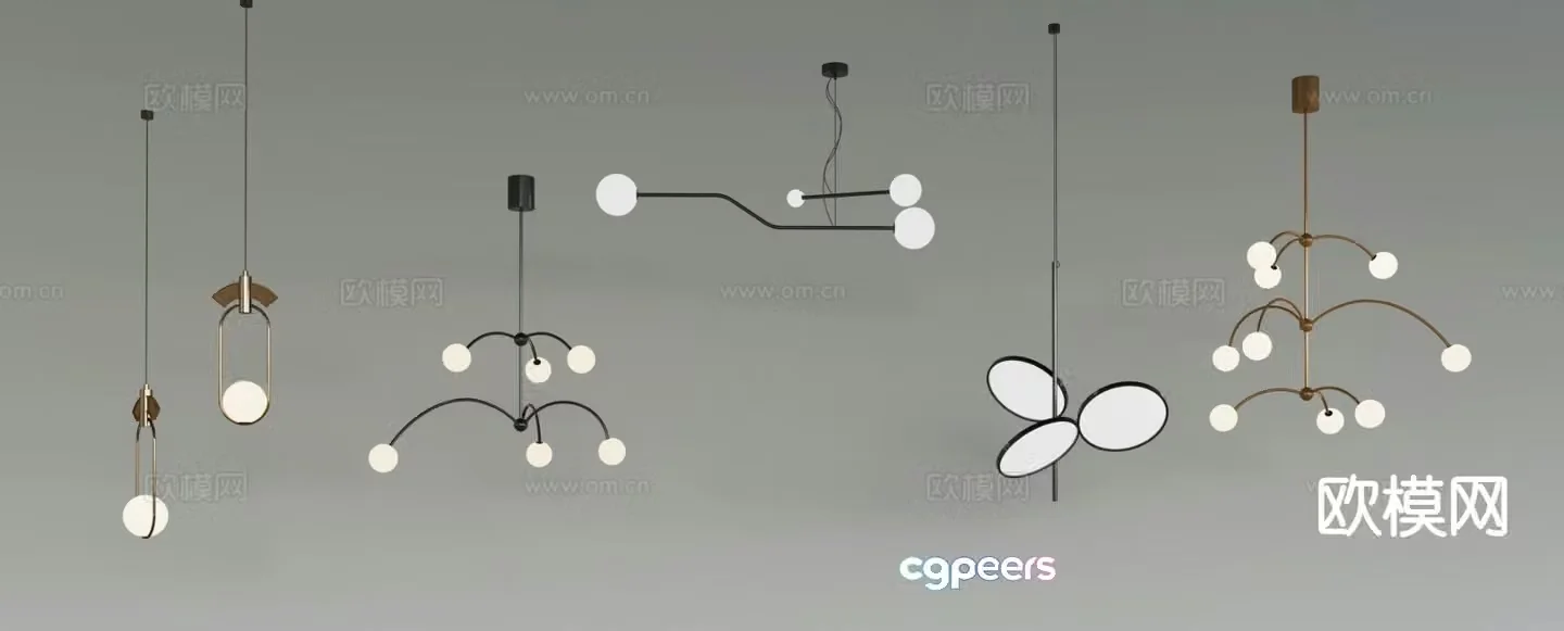 Creative chandelier fashion chandelier 3d model