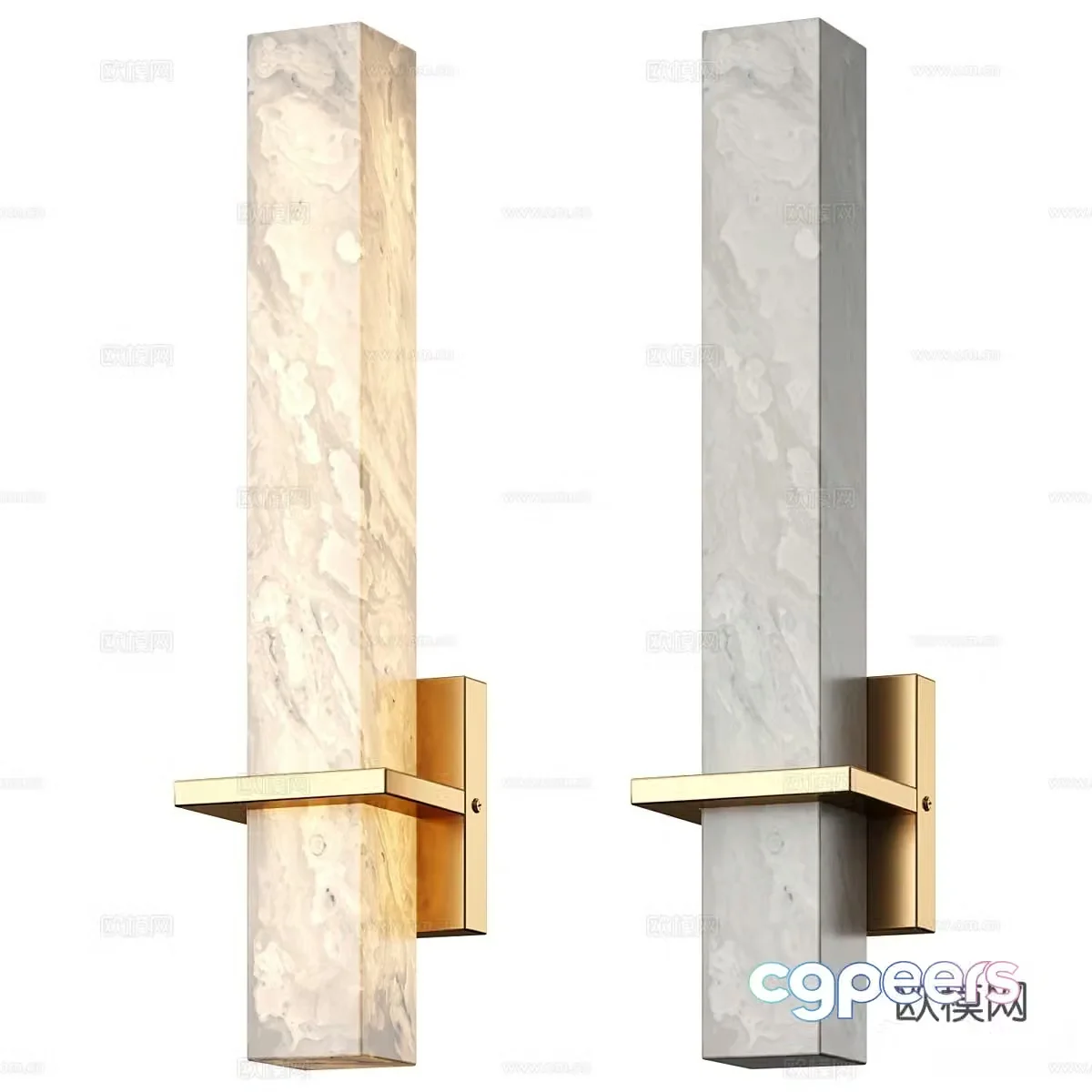 Creative wall lamp marble wall lamp 3d model