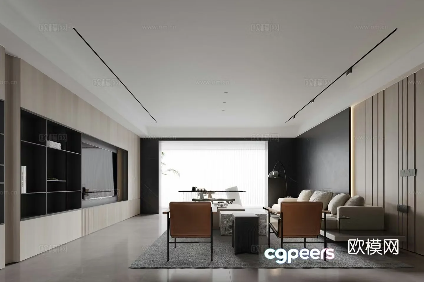 Modern living room 3d model