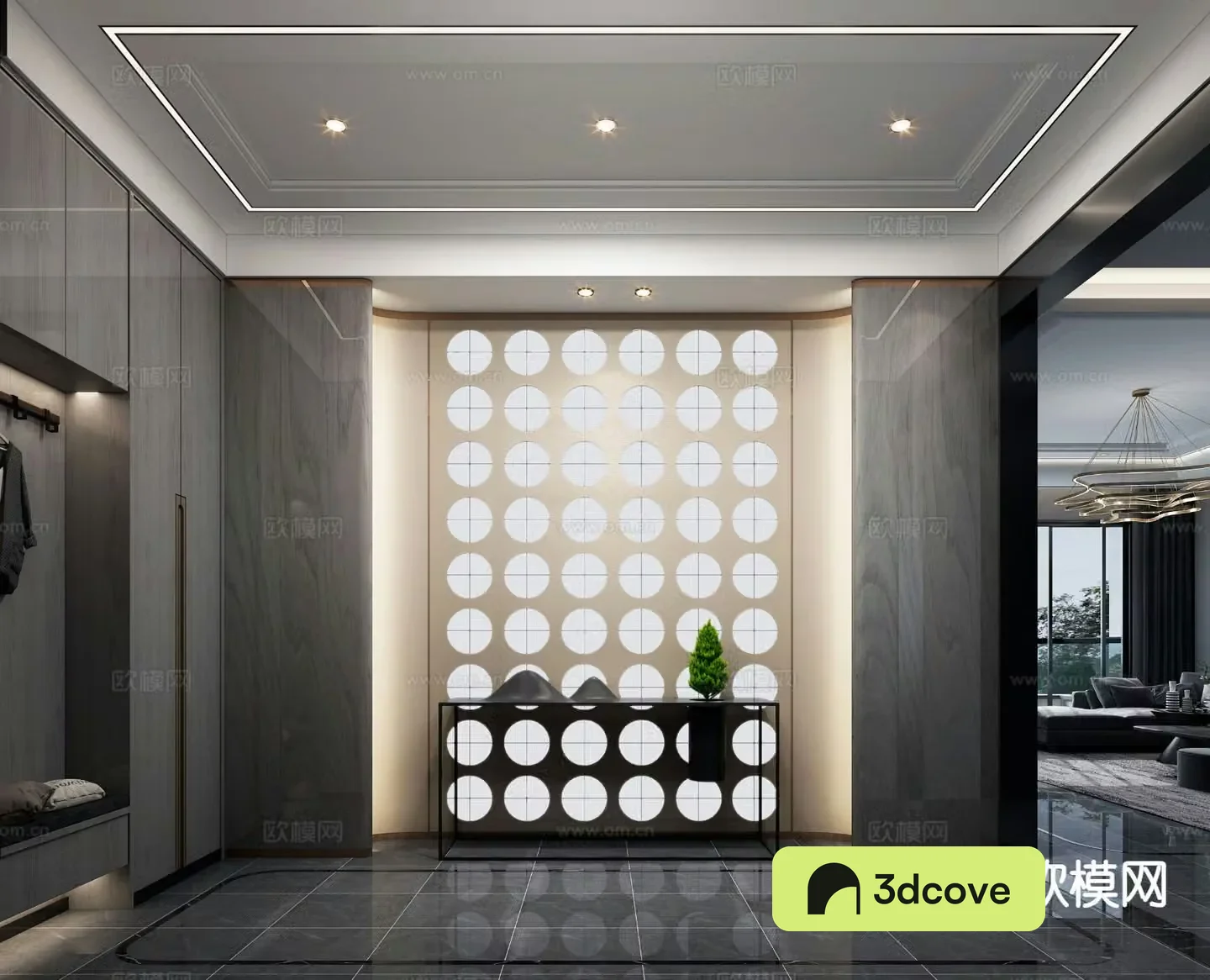 Light luxury entrance hall decorative entrance aisle