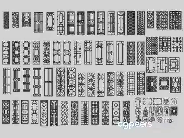 Black And White Door Designs 3D Model – 6007 – VRAY Render
