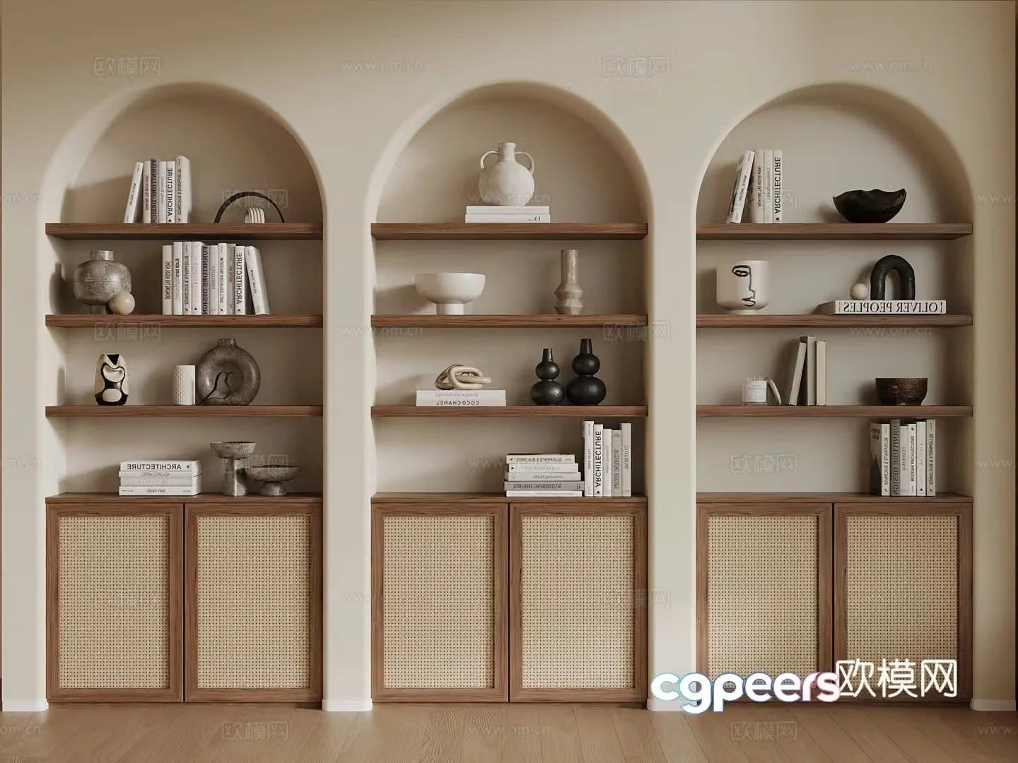 Jijifeng Bookcase Book Ornament 3D Model