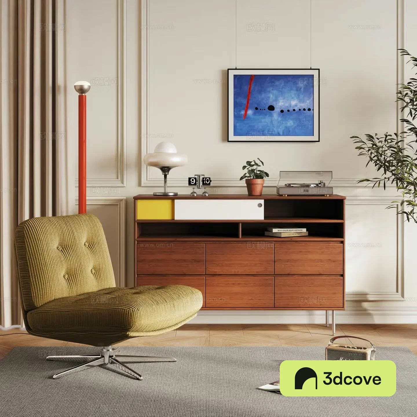 Bauhaus entrance cabinet single chair