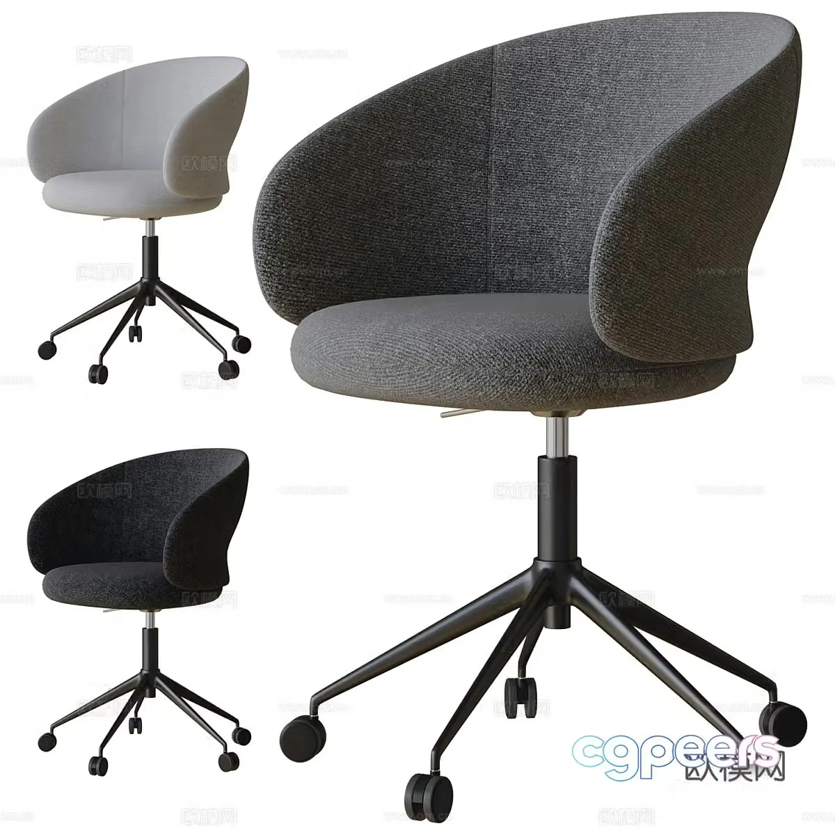 Modern Pottolo office chair 3d model