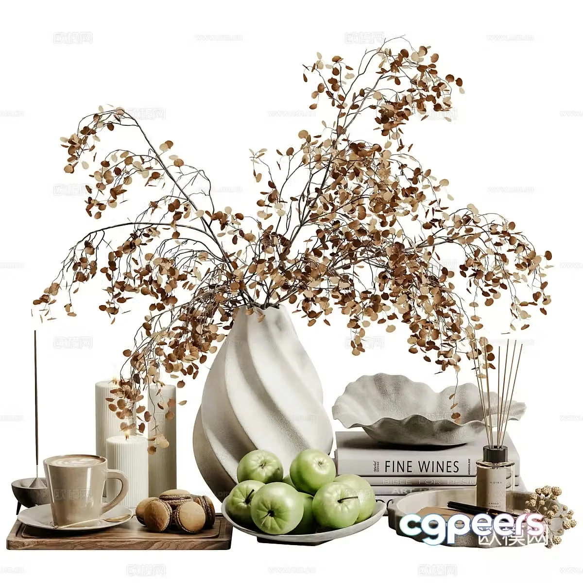 New Chinese jewelry ornament combination 3D model
