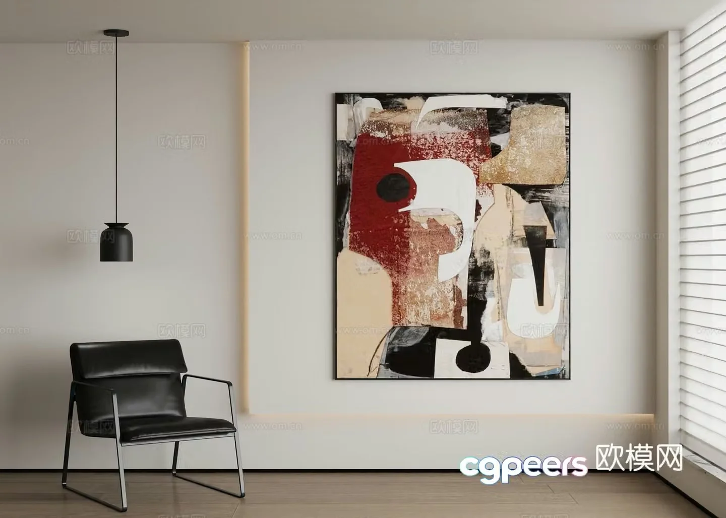 Modern decorative painting 3d model