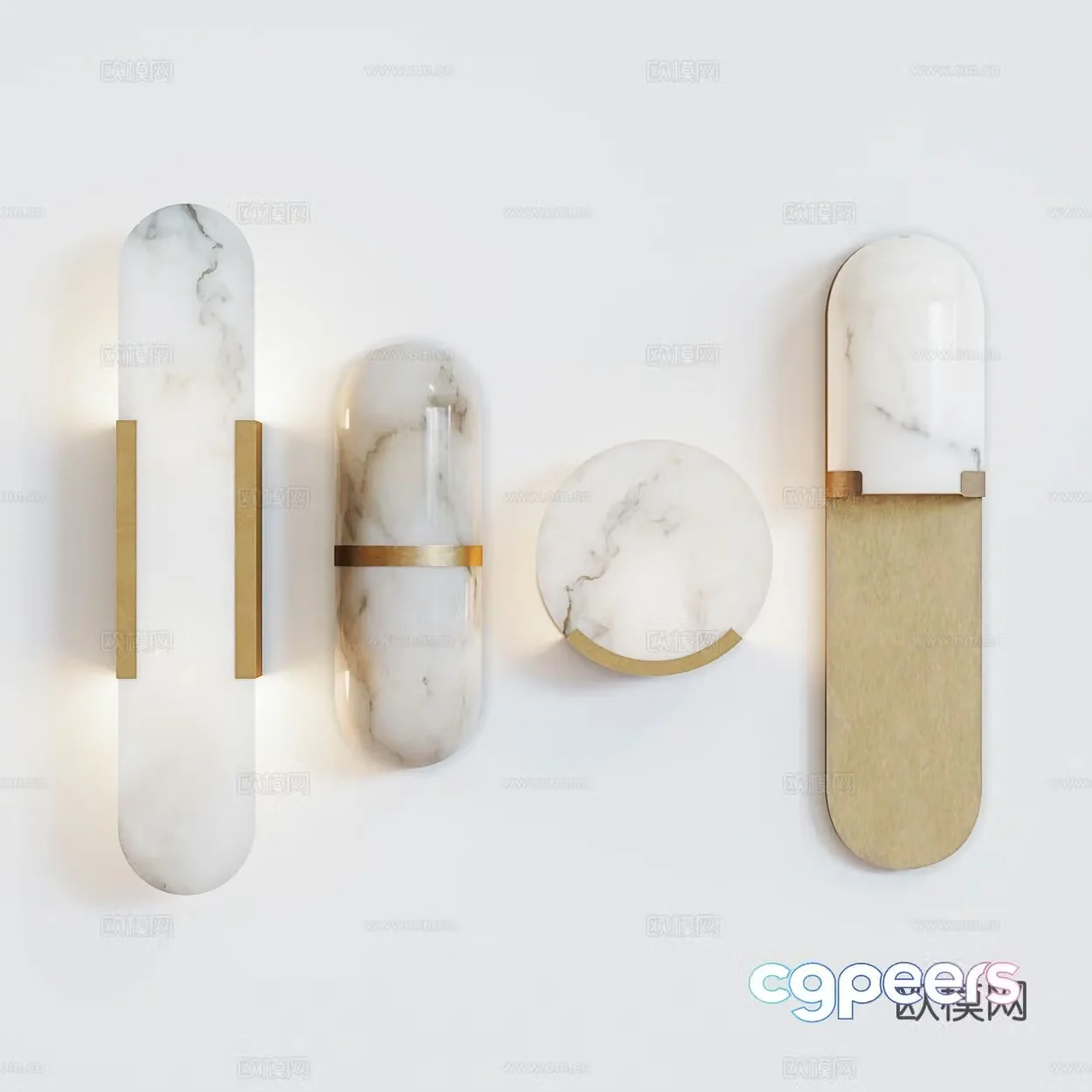 New Chinese metal wall lamp 3D model