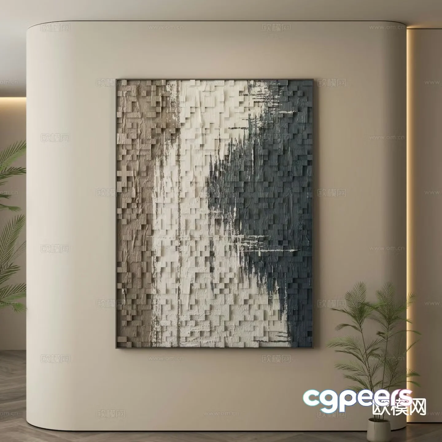 Three-dimensional painting decorative painting hanging painting 3D model