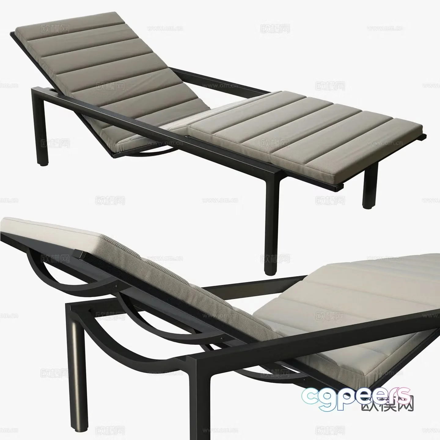 Modern Italian Tribu Illum Lounge Chair 3D Model