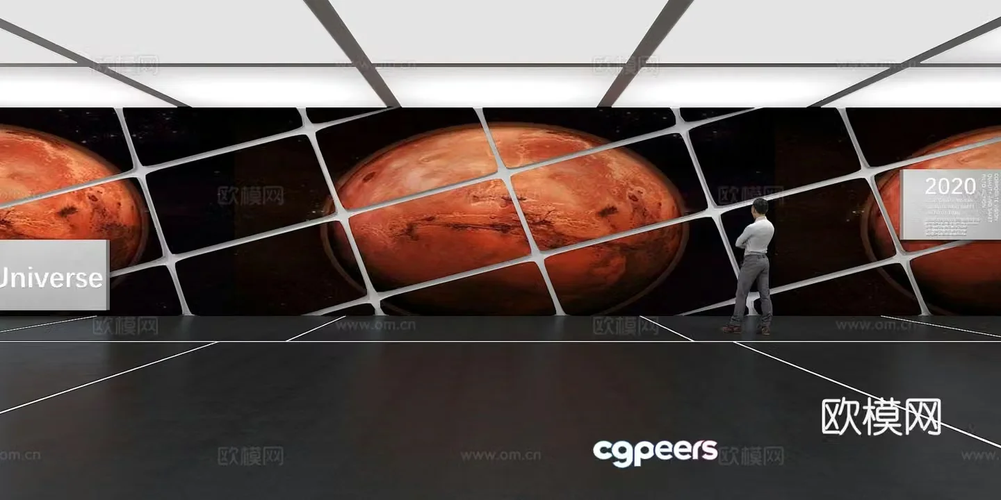 Cultural wall Corporate culture wall Display wall Classroom Exhibition hall Campus culture Corridor 3D model