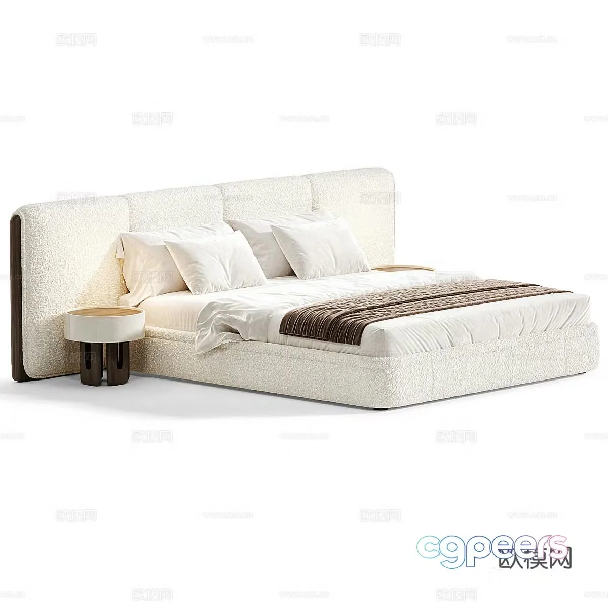 Double bed 3d model