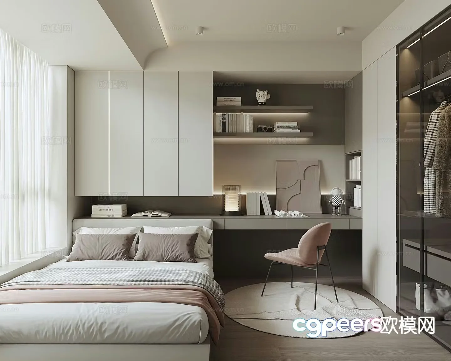 Modern tatami bedroom 3d model