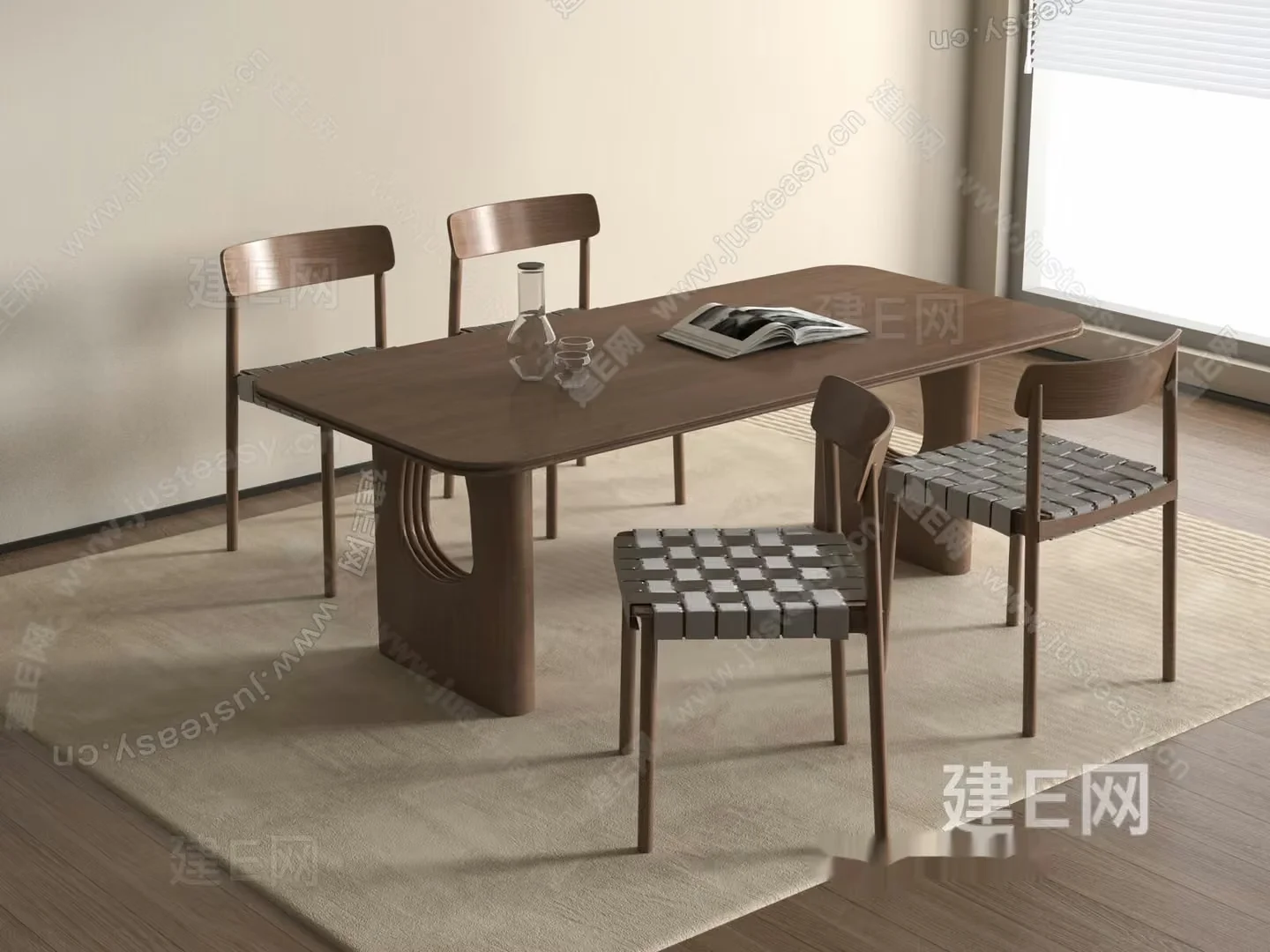 Modern Dining Room 3D Model – 6829 – VRAY Render