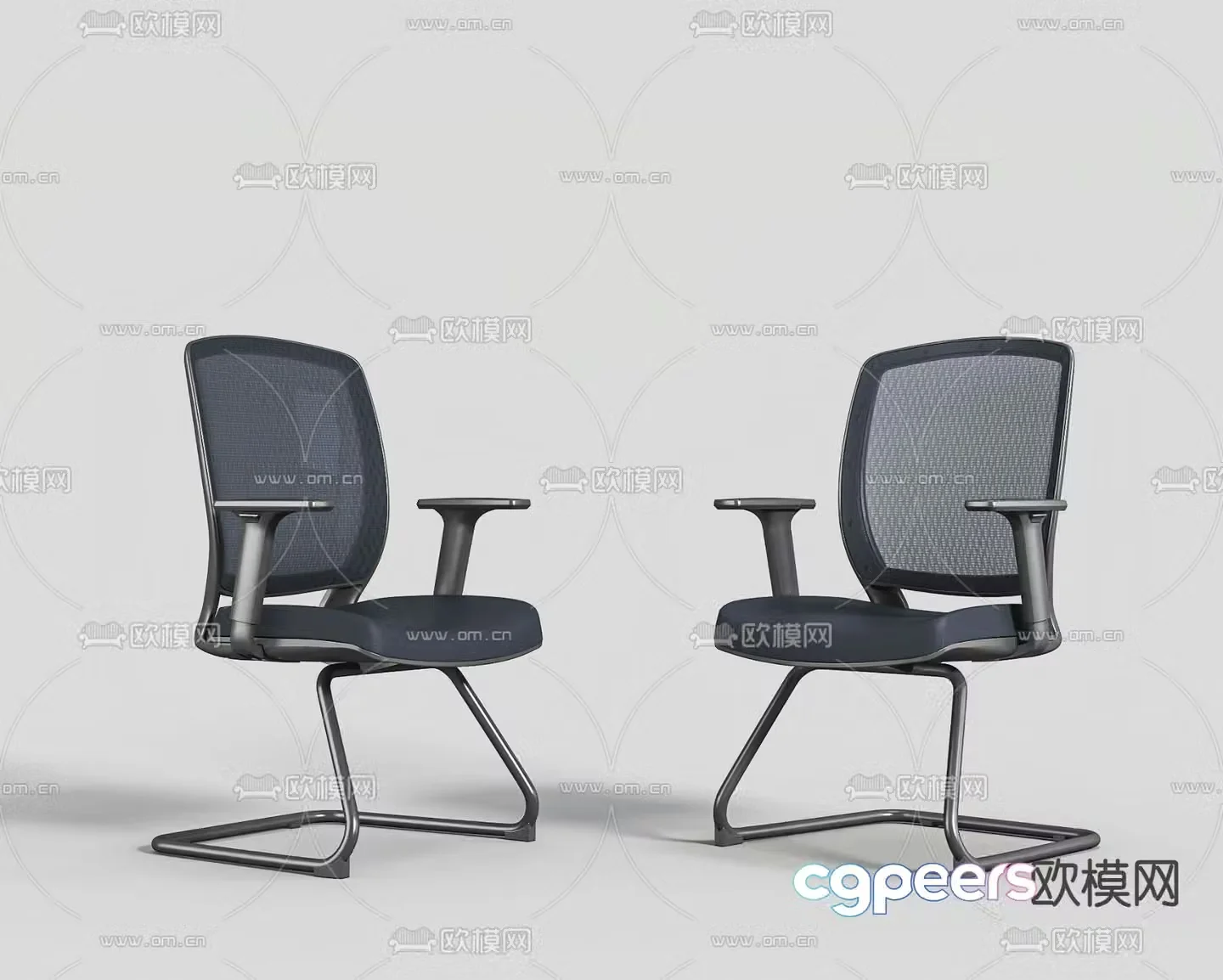 Mesh office chair shift chair staff chair conference chair 3D model