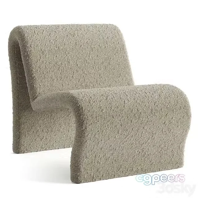 3ds Max Free – Curvy Sculptural Lounge Chair