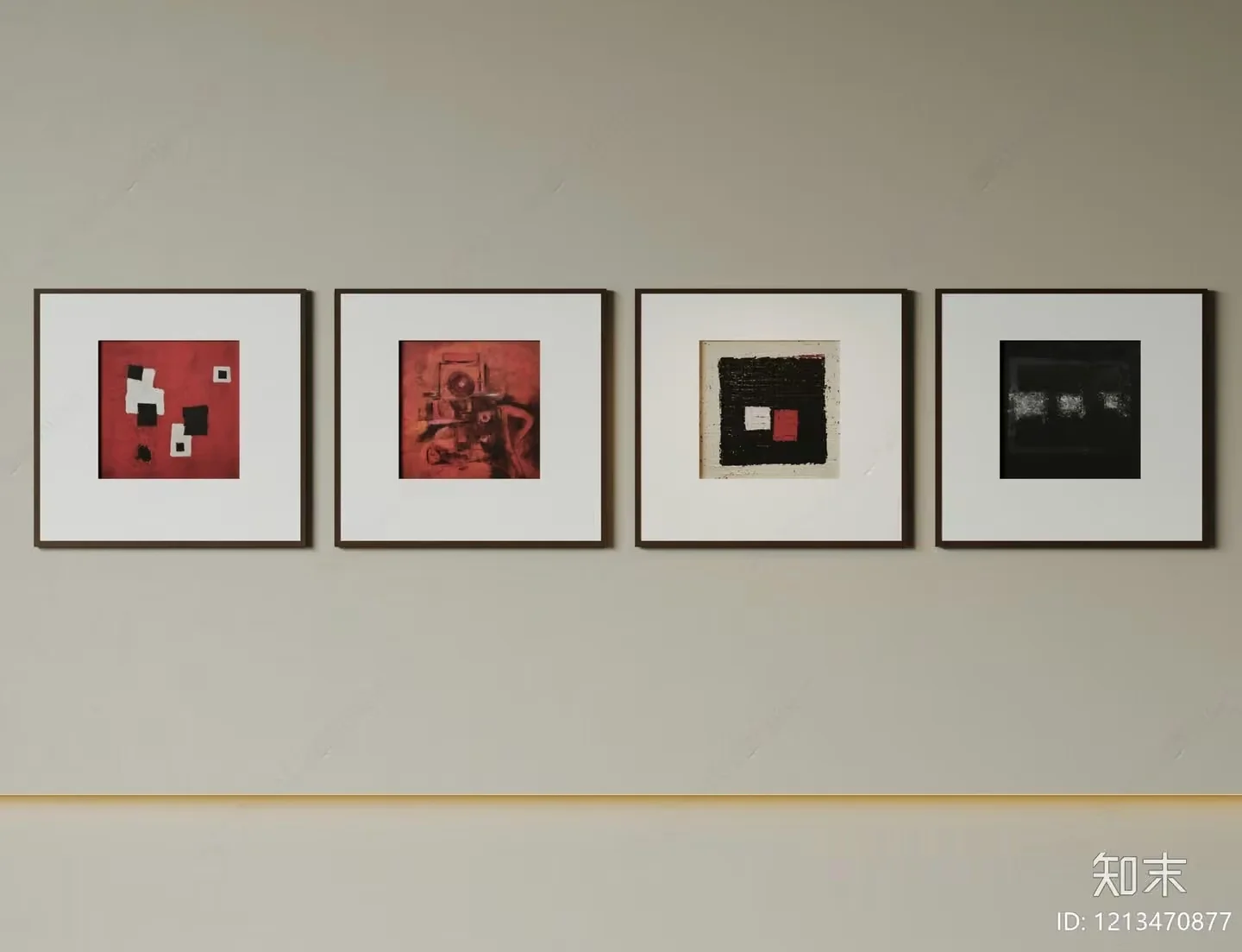 Abstract Art Prints 3D Model – 12287 – VRAY Render