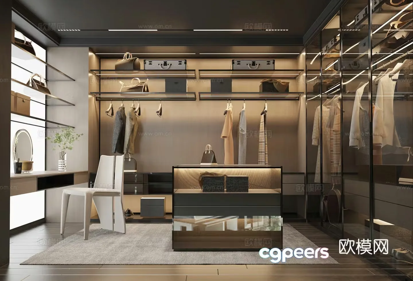 Modern cloakroom 3d model