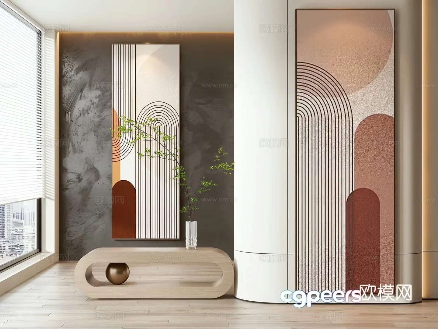 Modern hanging painting 3d model