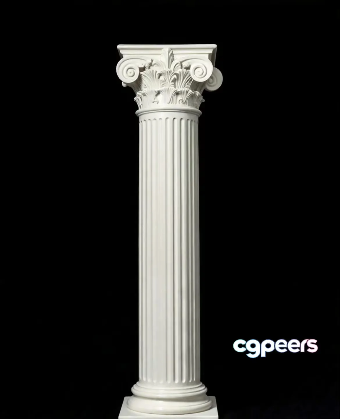 A White Column 3D Model – 20997 – VRAY Render