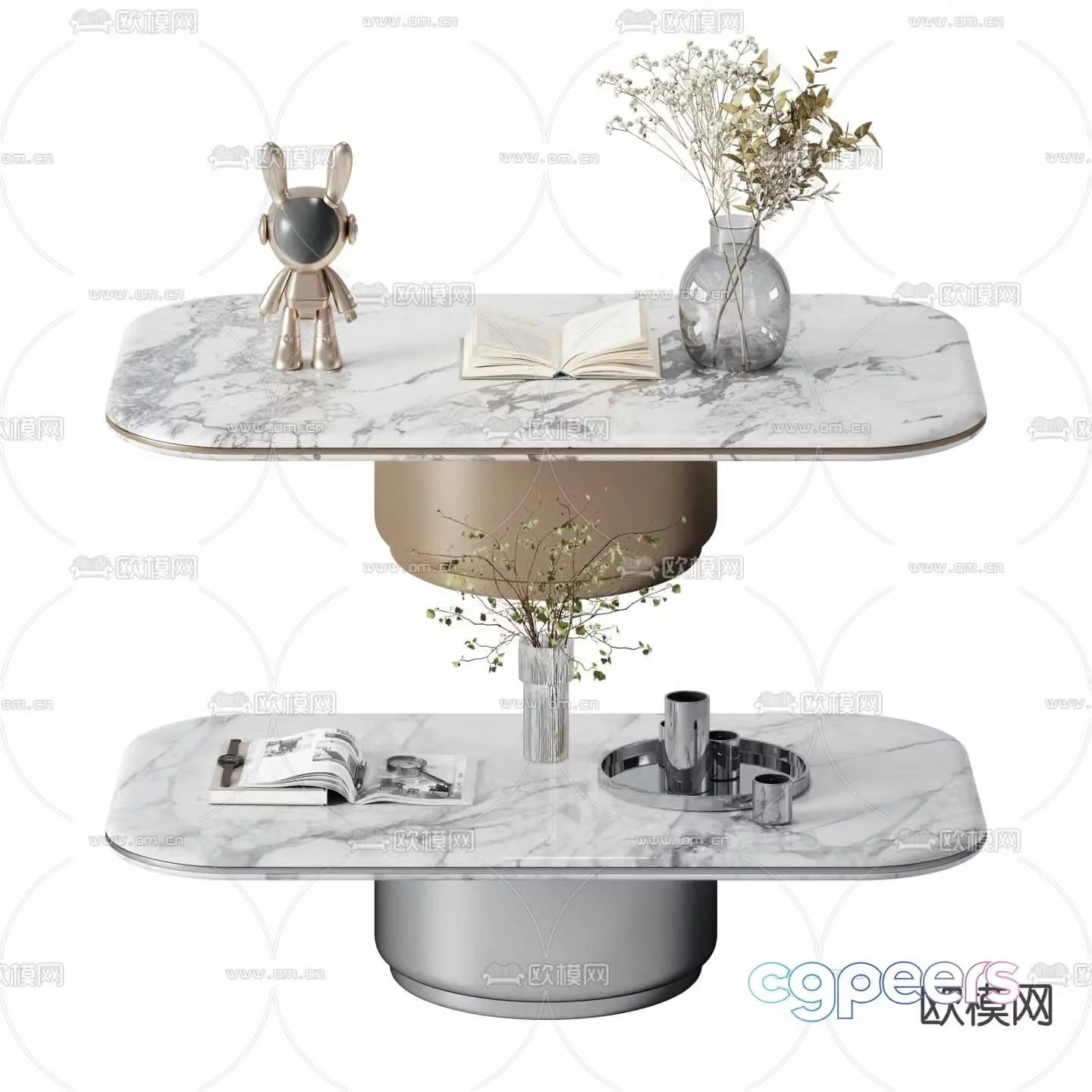 Marble coffee table 3d model