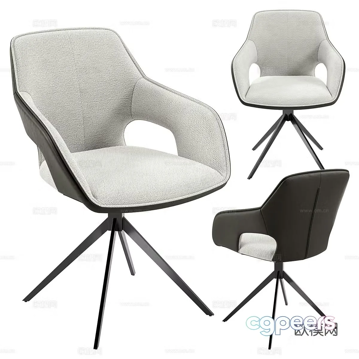 Modern Italian single chair 3d model