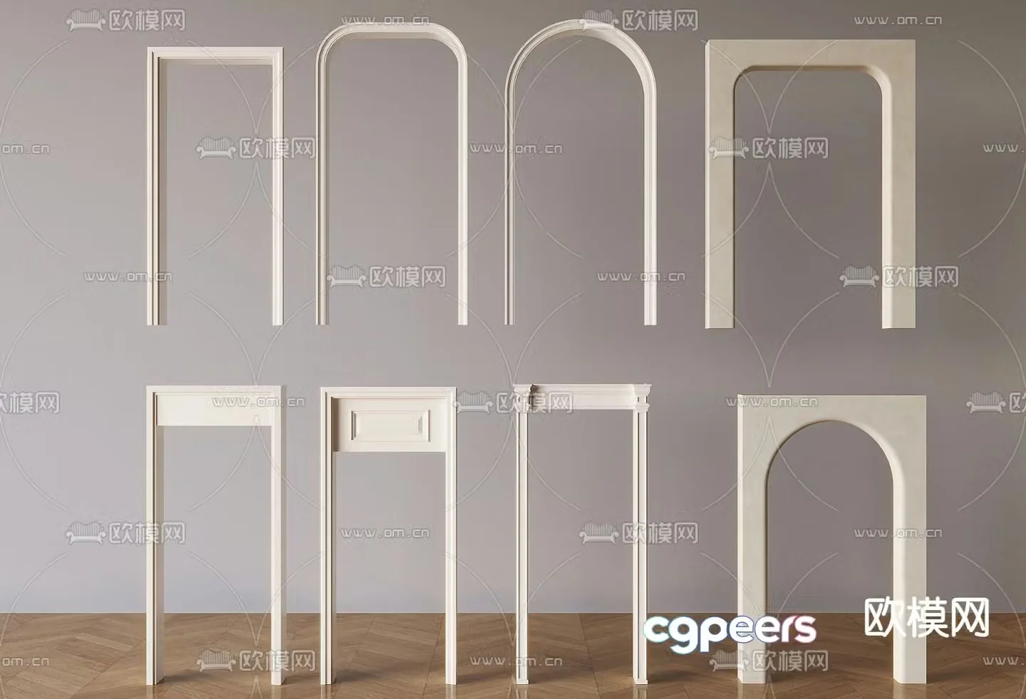 Modern door cover 3D model of door cover