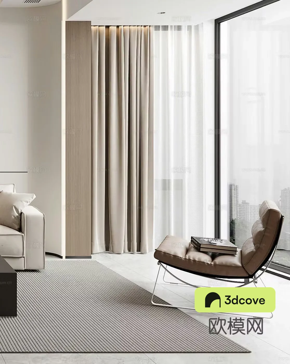 Modern casual chair rocking chair single chair side table corner table single chair simple