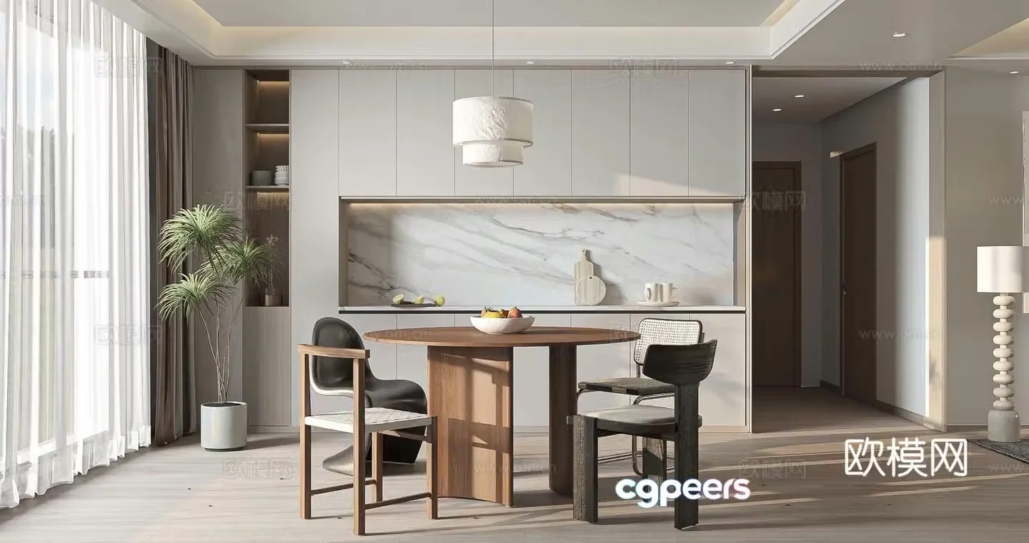 Modern restaurant 3d model