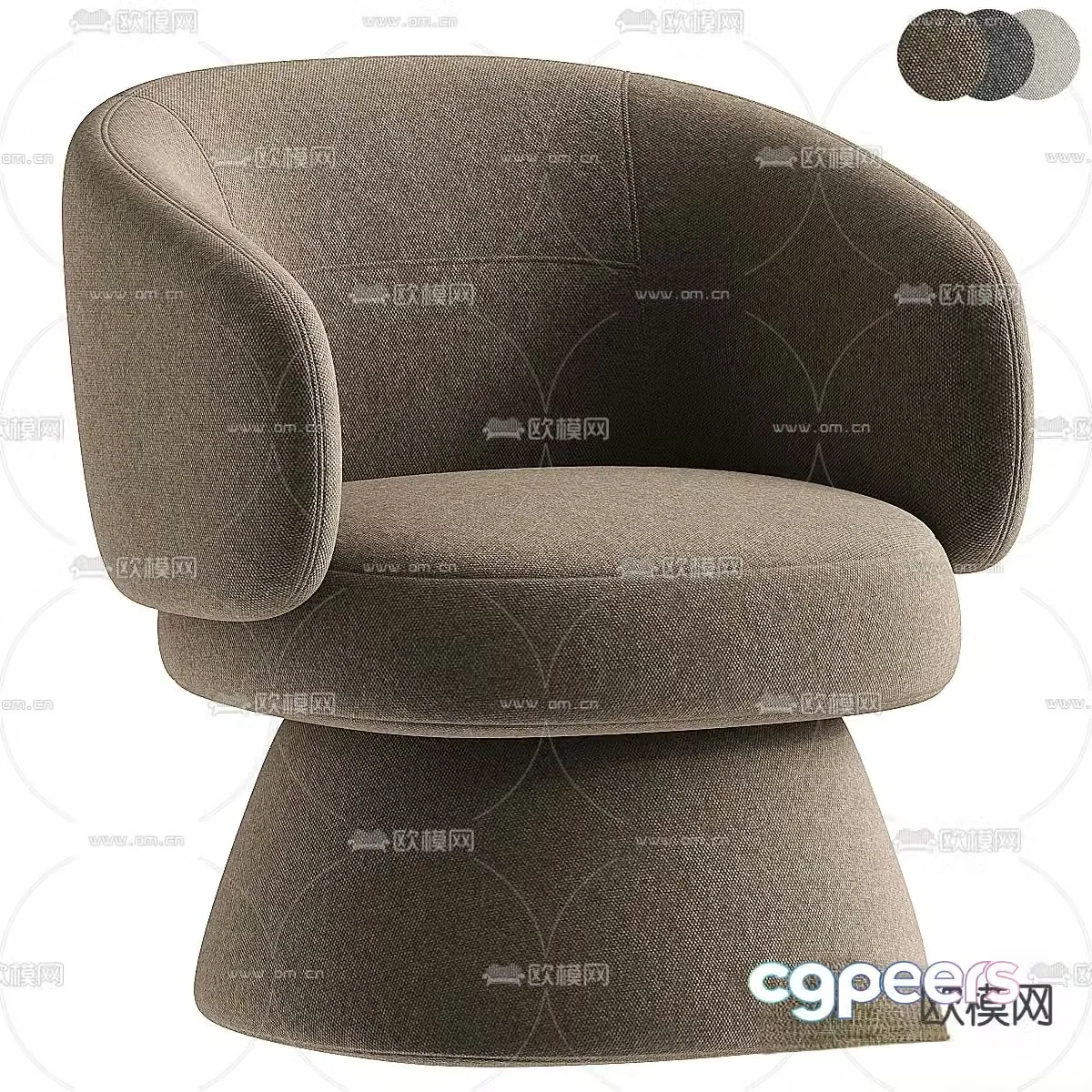 Leisure chair air swivel chair 3d model