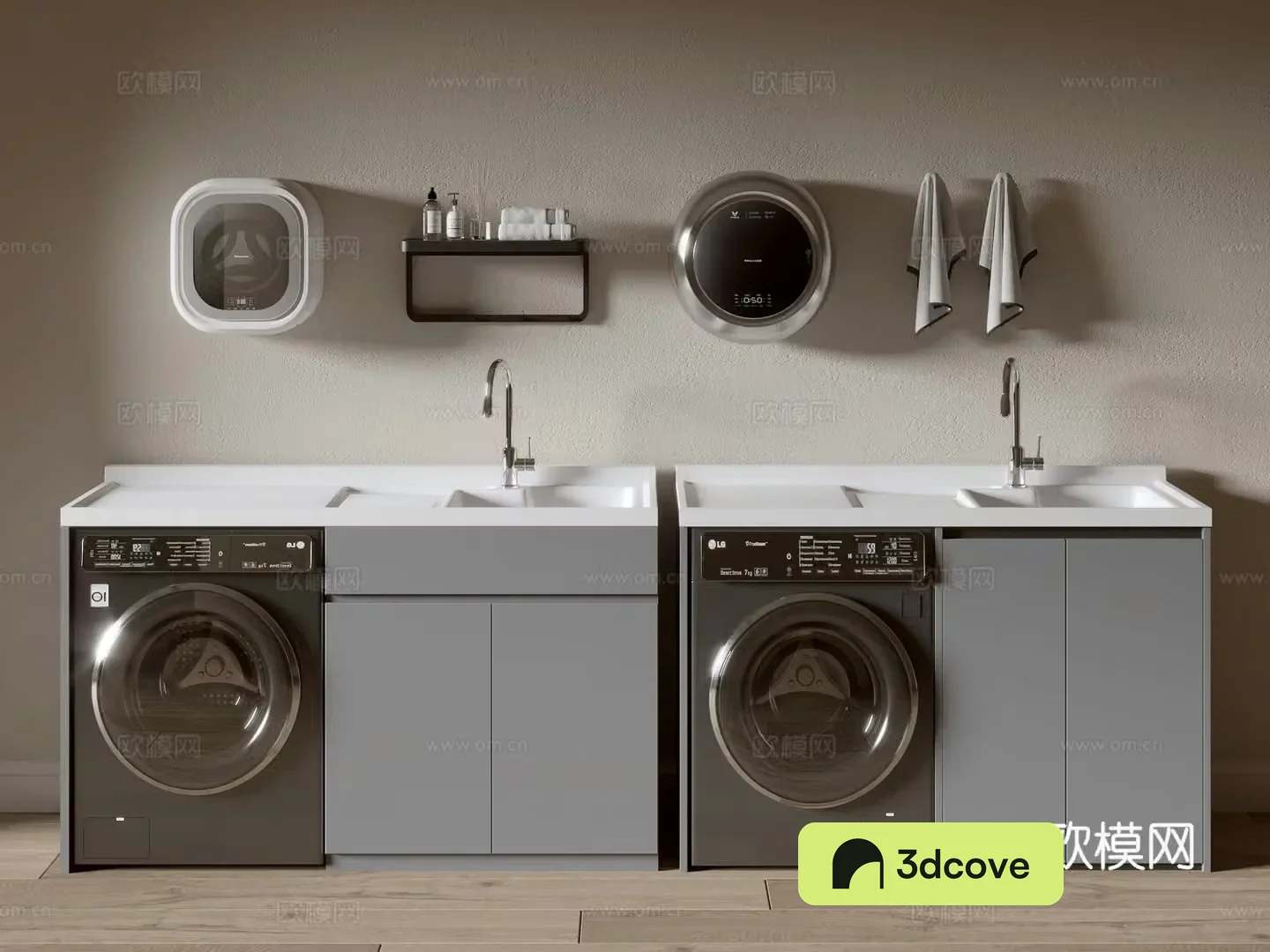 Modern minimalist wind cabinet whole cabinet washing machine cabinet small washing machine balcony cabinet storage cabinet