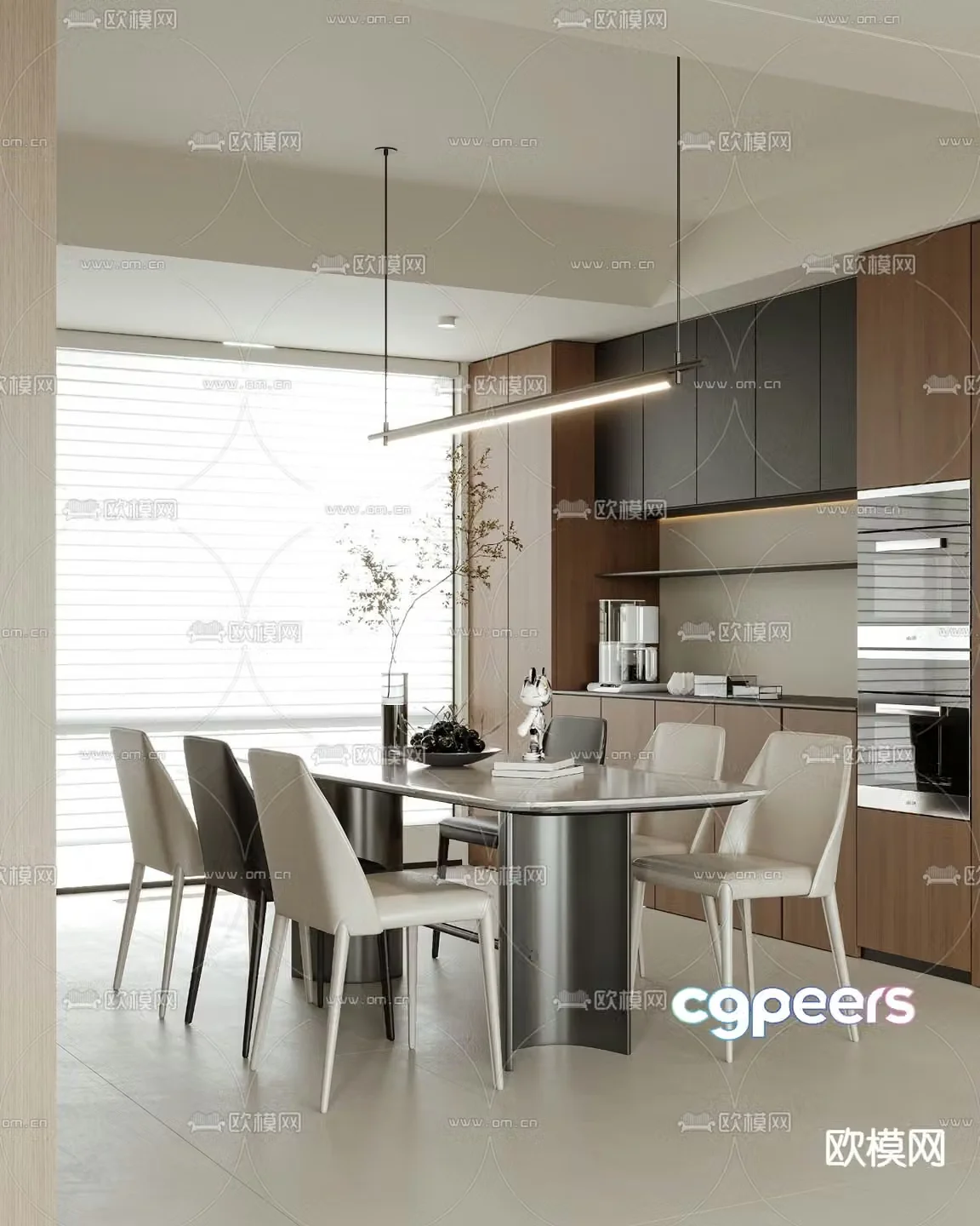 Modern restaurant 3d model