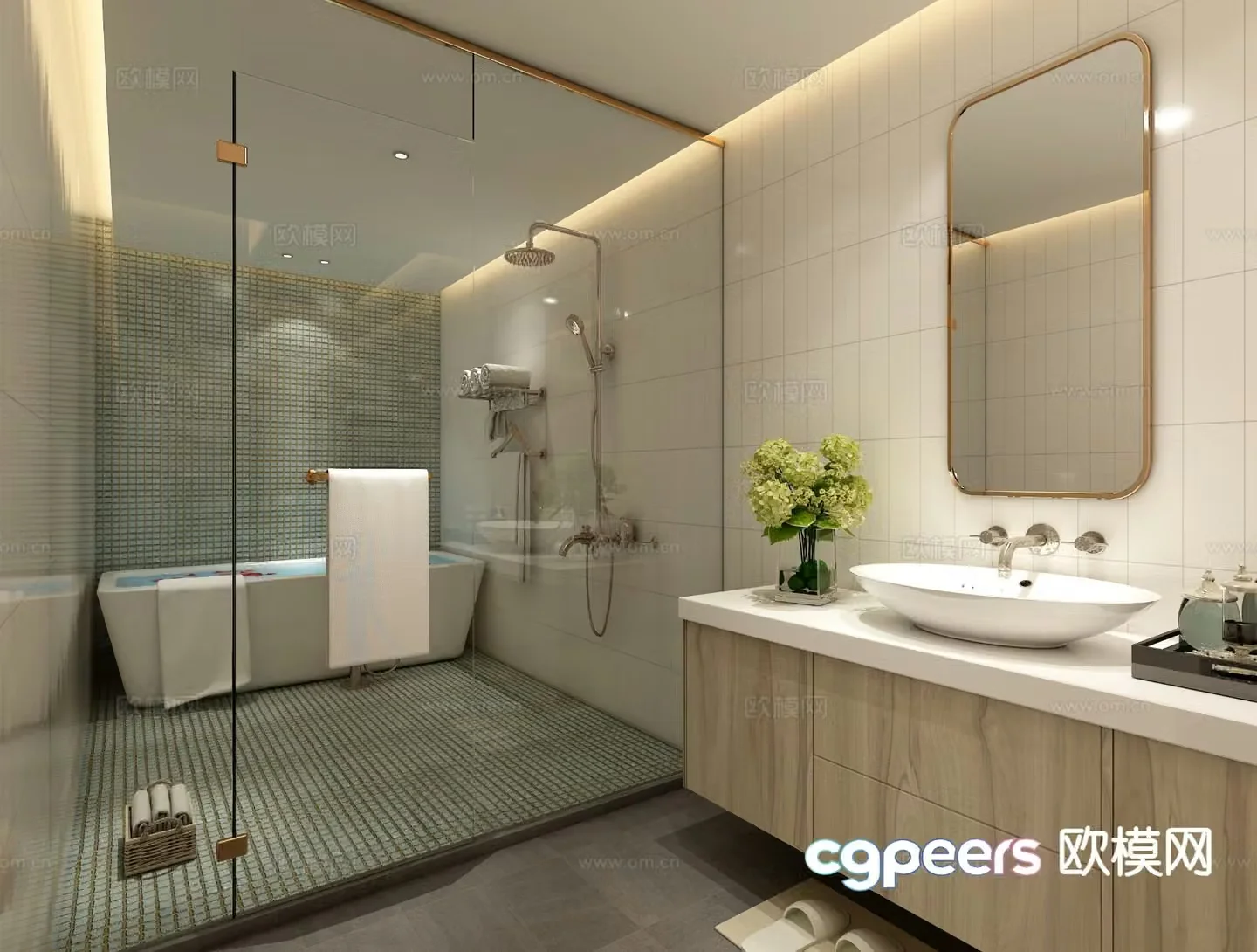 Modern bathroom bathroom toilet 3d model
