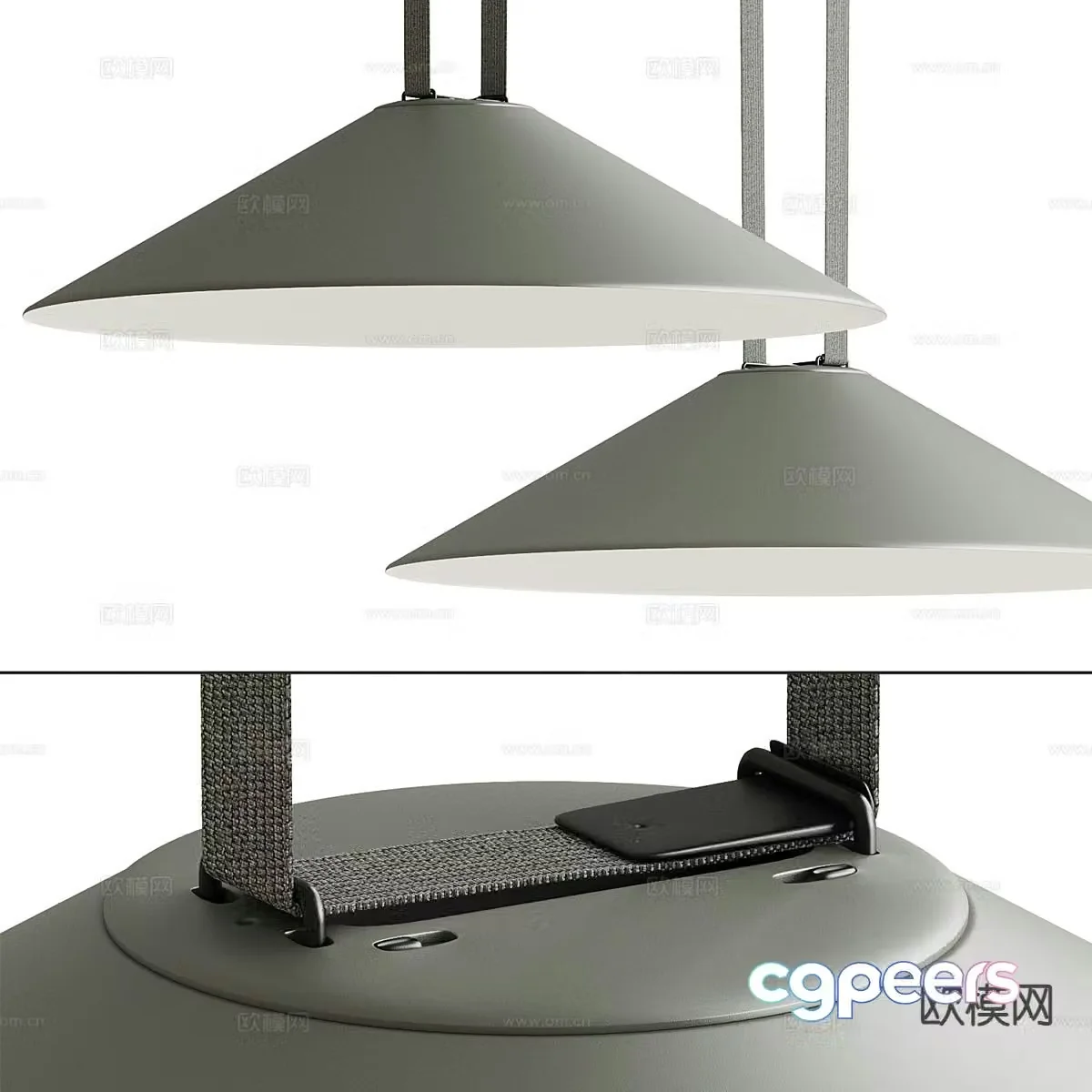 Modern small chandelier 3d model