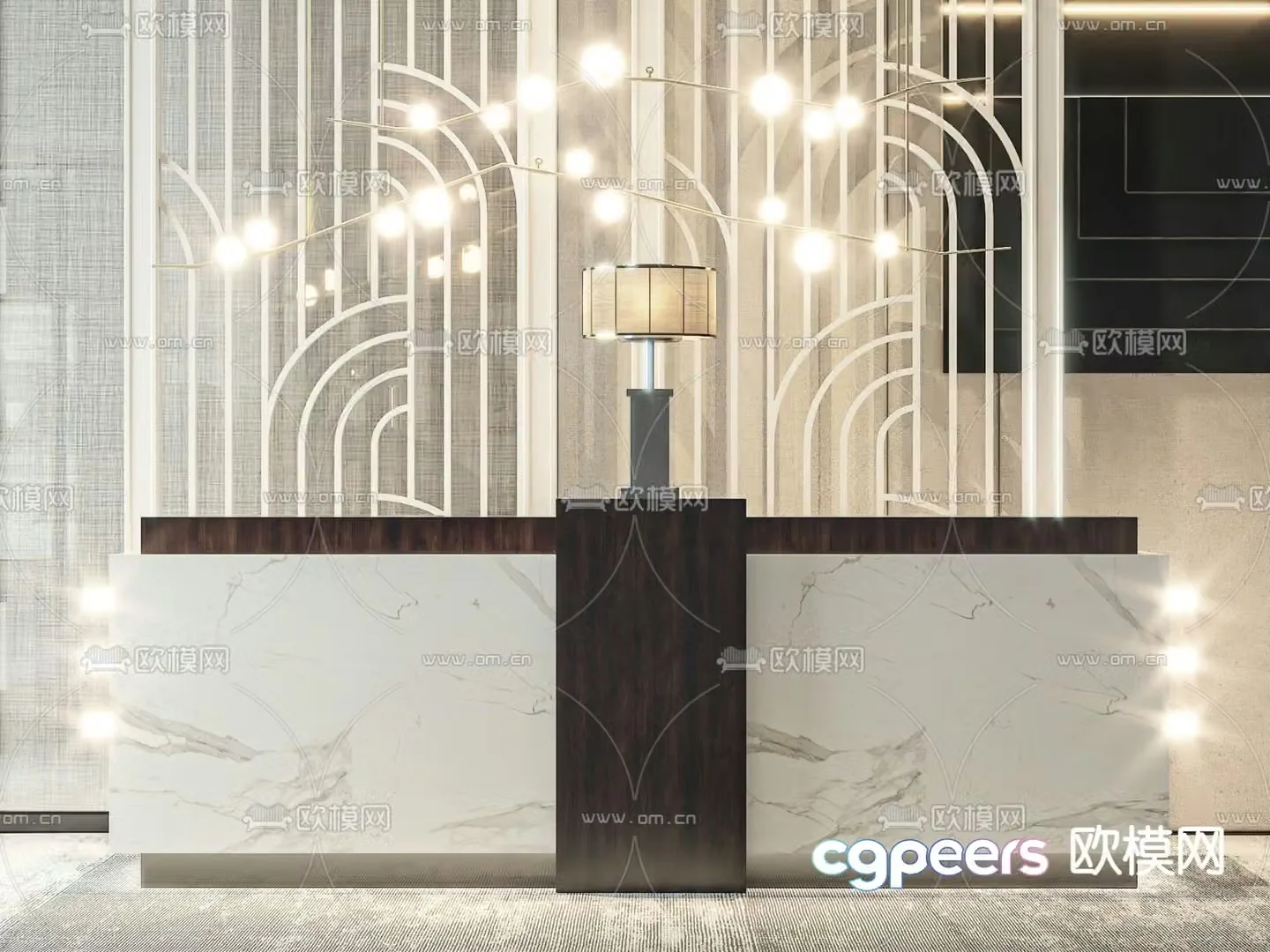 Reception desk consultation front desk 3d model