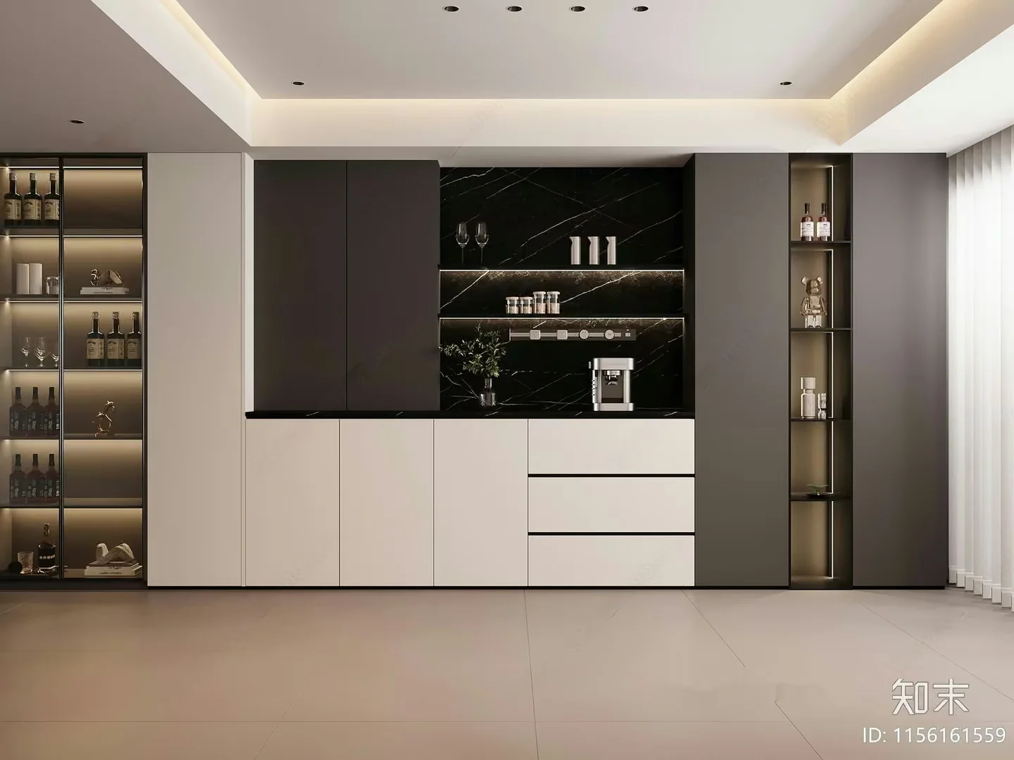 Modern Kitchen Area 3D Model – 16379 – VRAY Render