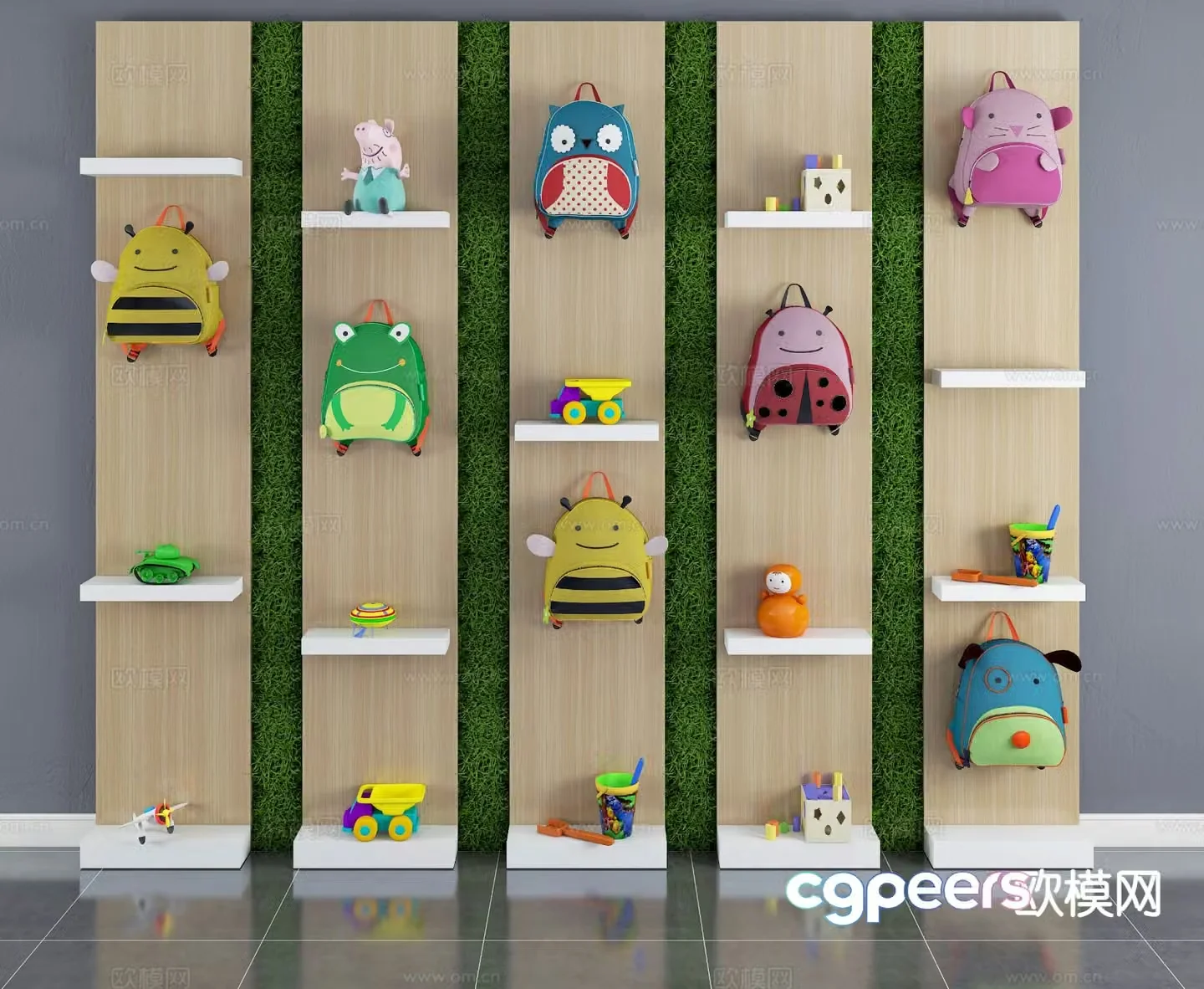 Modern children’s schoolbag toys children’s products 3d model