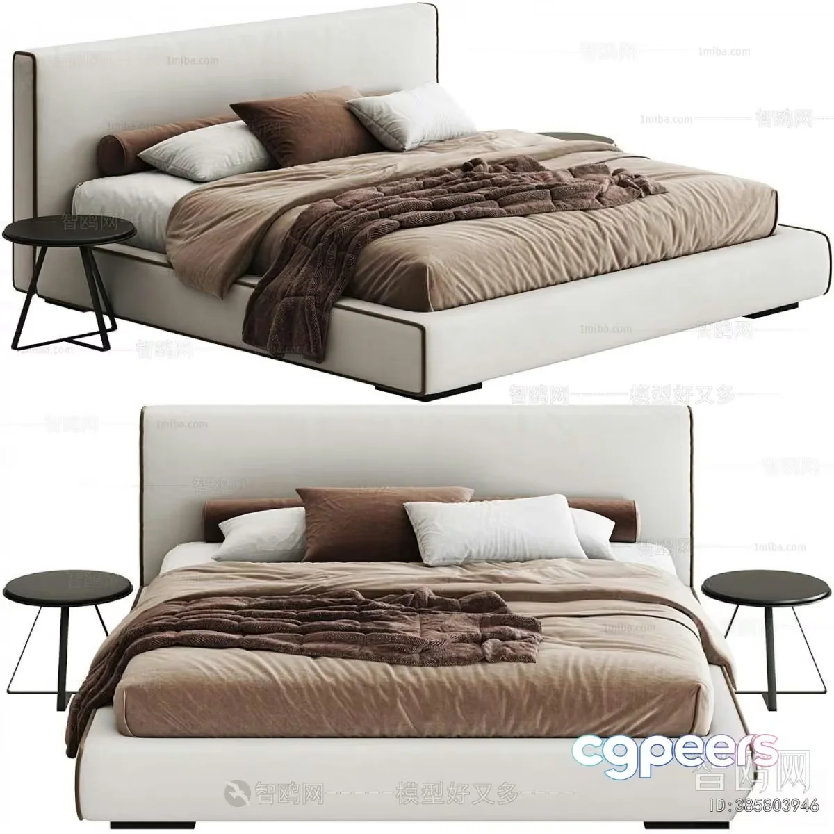 Modern Bedroom Furniture 3D Model – 15424 – VRAY Render