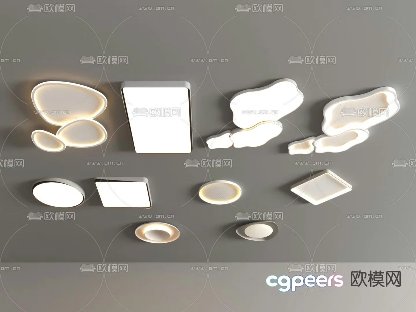 Cream style ceiling lamp bedroom lamp living room lamp 3d model