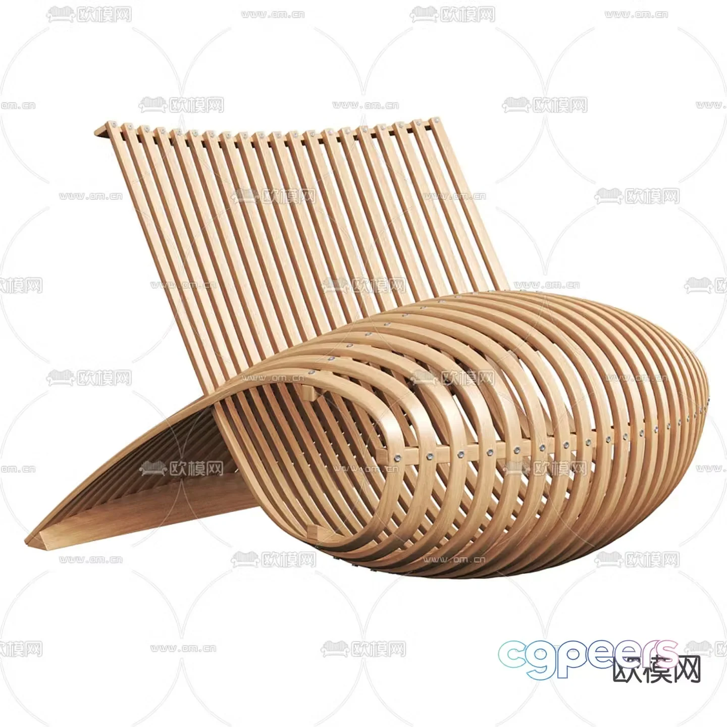 Outdoor chair rattan chair balcony chair 3d model