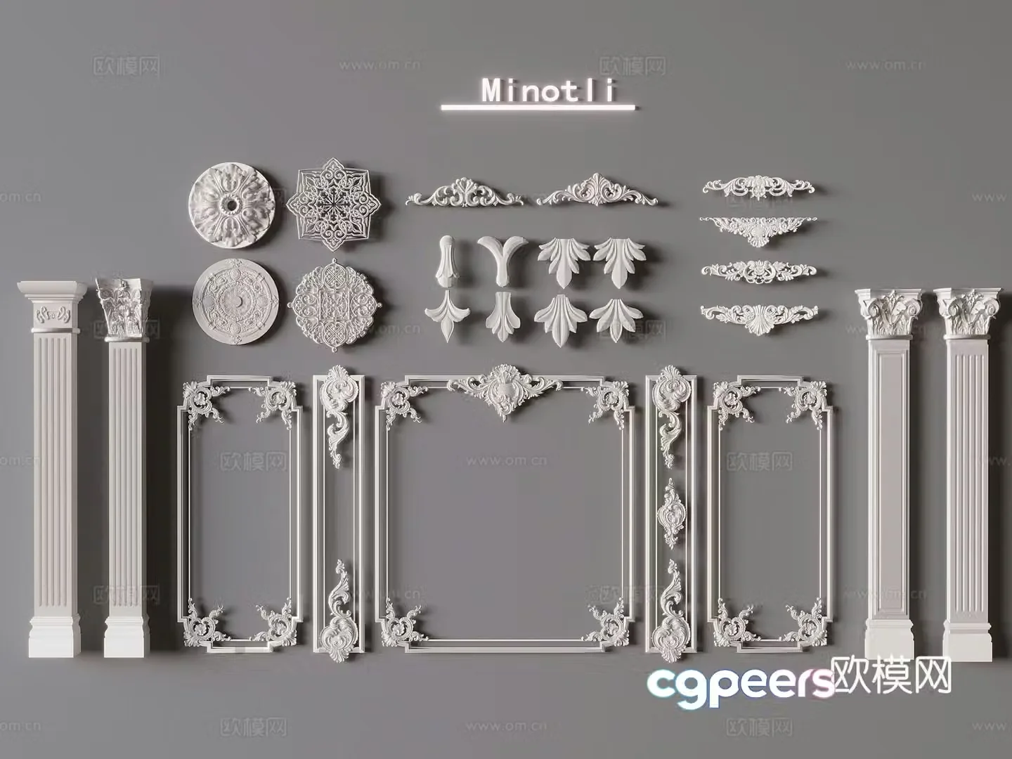 3D model of plaster carving