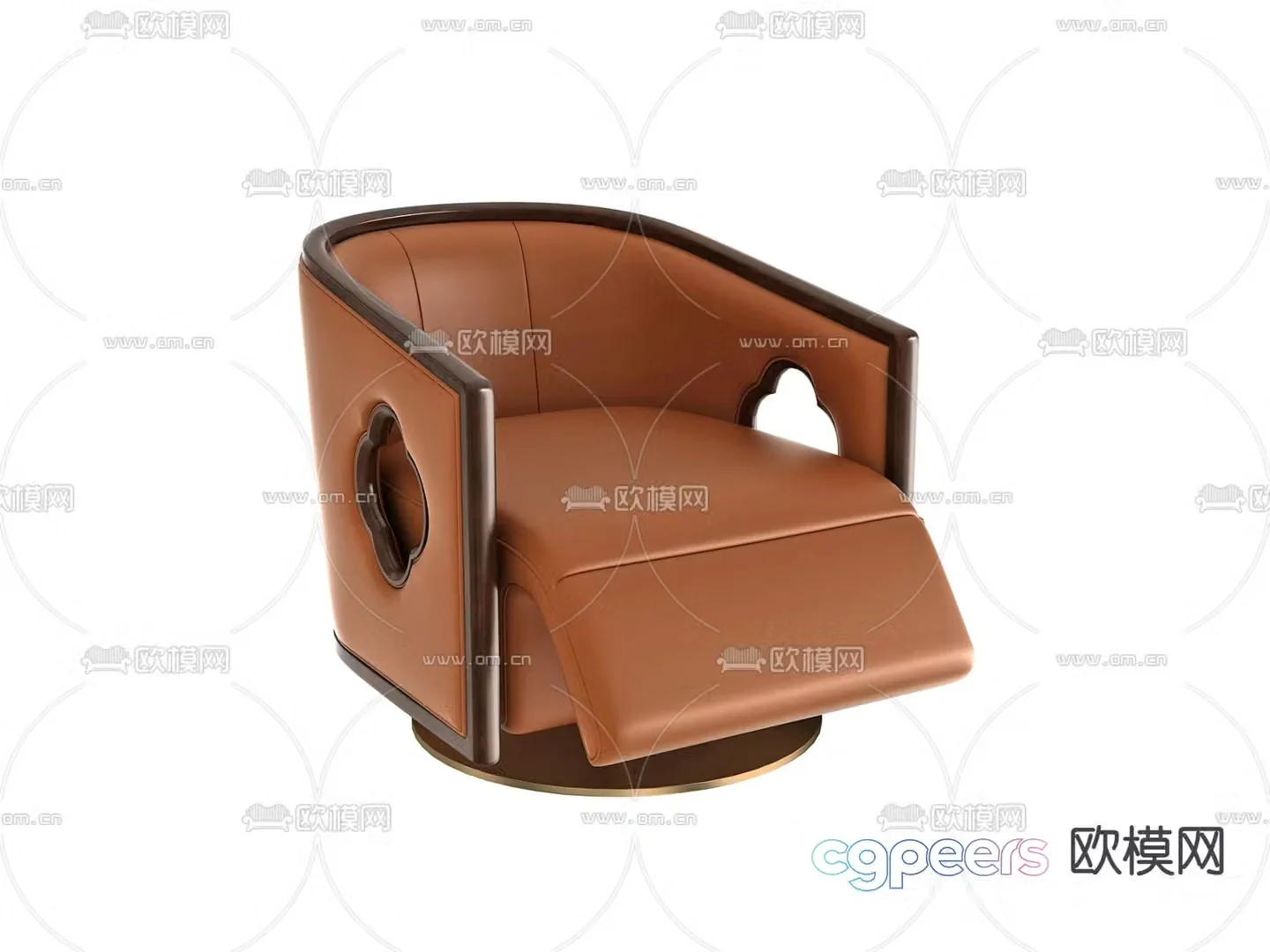 New Chinese single sofa 3D model
